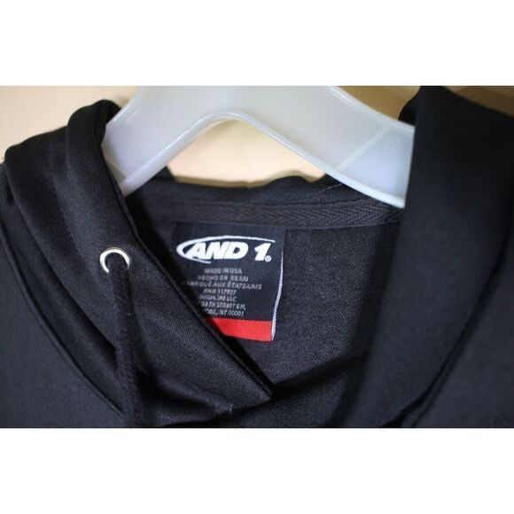 Vintage And 1 Black Short Sleeve Hoodie - Size Large - Picture 3 of 4